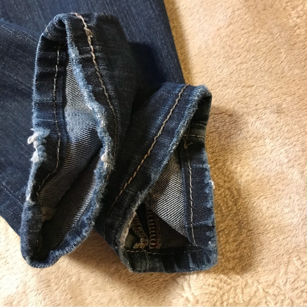 Silver Suki jeggings dark blue jeans hem wear Size 29/29 - Picture 6 of 8